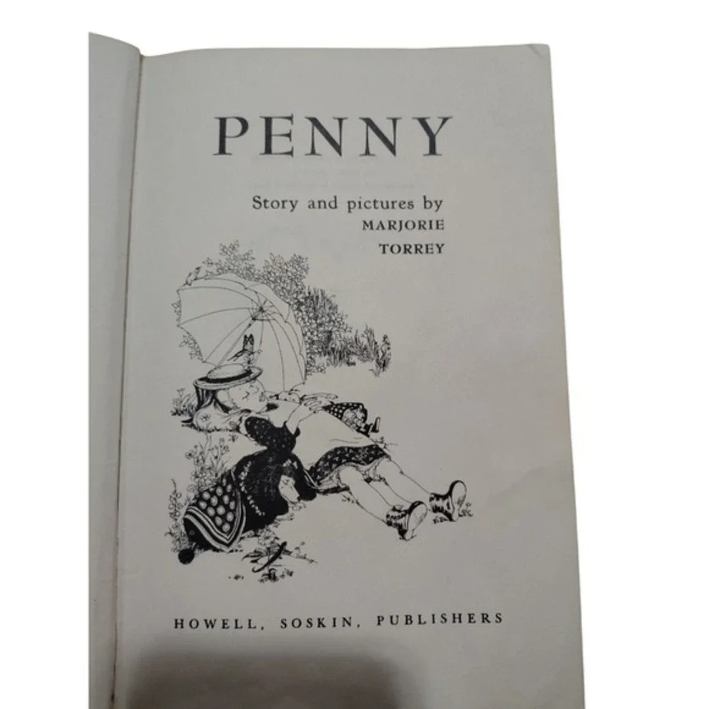 Penny 1944 Vintage Children's Book Ex-Library Howell by Marjorie Torrey